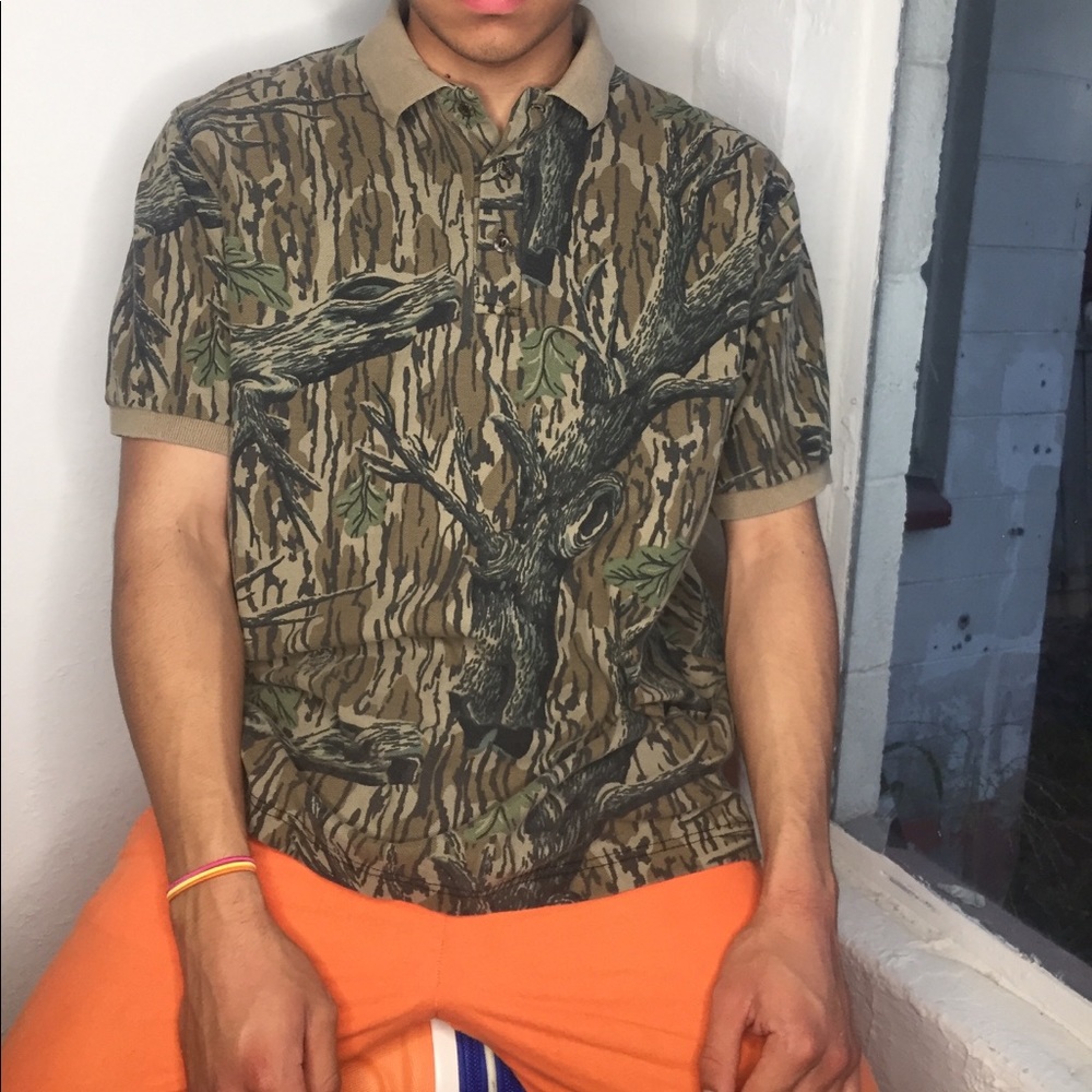 Vintage camo tree Polo